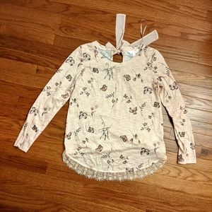 Romantic Lace Trim Blouse